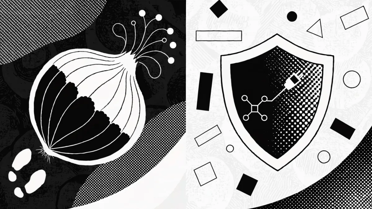 A visual representation of Tor and VPN privacy comparison.